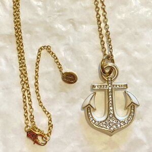 Juicy Couture Anchor Pendant Necklace--28" chain